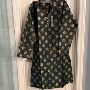 Elegant green and Gold Kurta, Size 36
